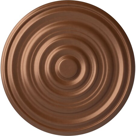 Ekena Millwork Carton Ceiling Medallion (For Canopies up to 3 3/4"), 17 3/4"OD x 1 3/8"P, Polished Copper CM18CAPOS